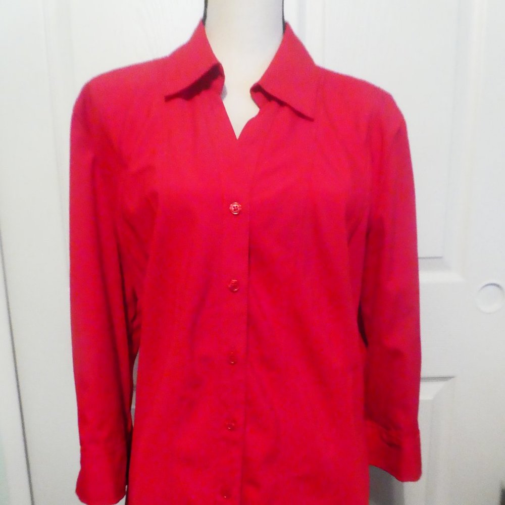 Style & Co Red Tailored Shirt